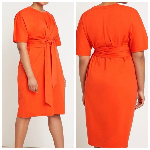 Eloquii Dresses & Skirts - Eloquii Orange Midi Dress